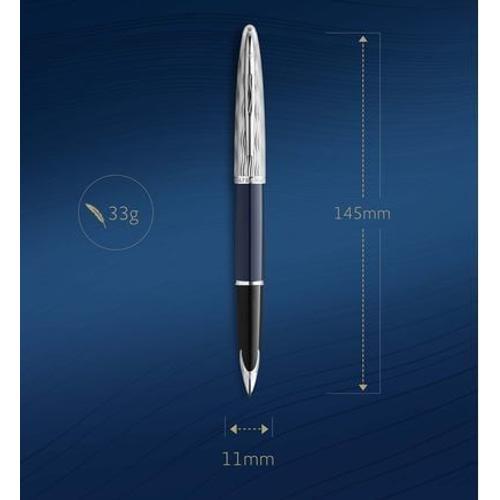 Waterman - Stylo-Plume Carã¿Ne Collection - Plume Moyenne - Bleu  - Bleu