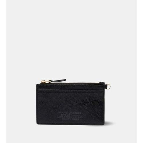 MARC JACOBS - Portefeuille The Leather Top Zip Wristlet - Noir