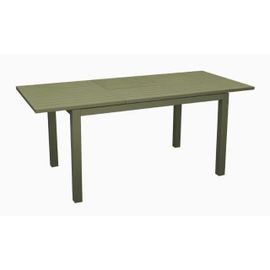 Table De Jardin Extensible Genes En Aluminium/Lattes - 110/170 X 70 Cm - Amande
