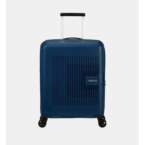 American Tourister - Valise cabine rigide extensible Aerostep 4R 55 cm - Bleu