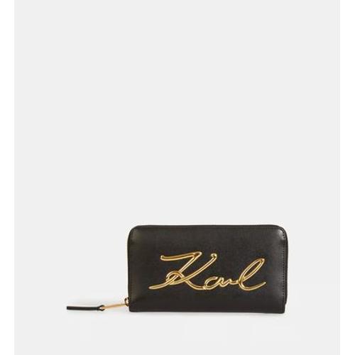 Karl Lagerfeld - Compagnon cuir signature - Noir