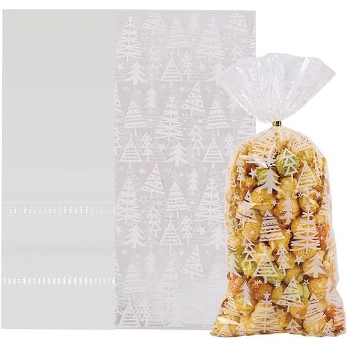 ¿PACKAGE INCLUDE¿ Vous recevrez 100pcs de Sachet Biscuit Transparent Noel, assez pour répondre à vos différents besoins..Expédition depuis la France - Livraison sous 10 jours.