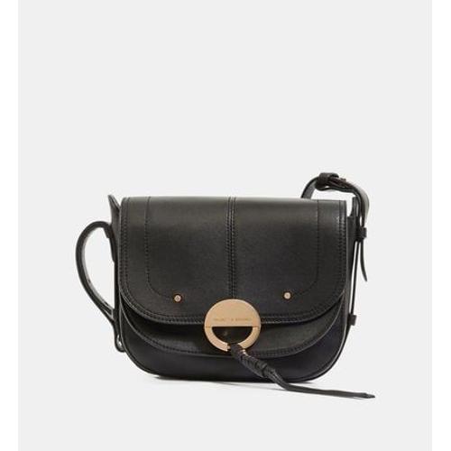 Vanessa Bruno - Sac besace Othilia cuir lisse - Noir