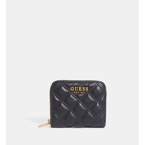 Guess - Portefeuille Guilly matelassÃ© losanges  - Noir