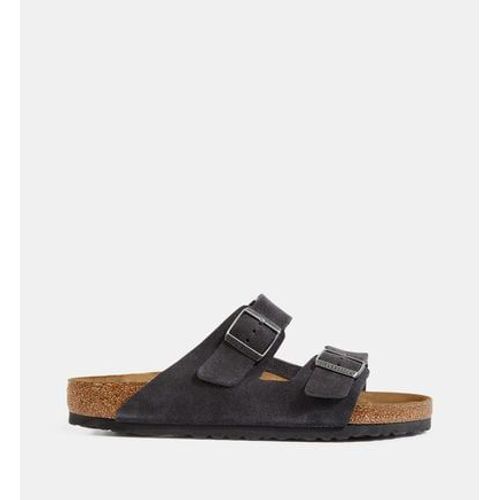 Birkenstock Sandales Arizona En Cuir Suã¿de Gris