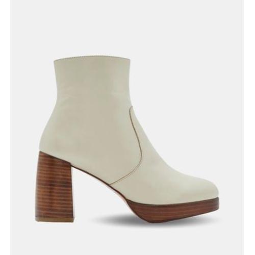 Minelli Bottines Tamarale En Cuir Beige