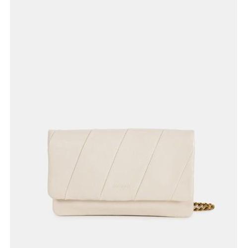 Nat & Nin - Sac pochette Max en cuir  - Beige