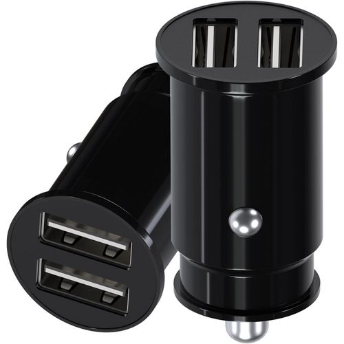 Letnerny-Chargeur Voiture 2.0 Mini Chargeur 2 Ports Usb [2 Pack] - Compact Taille 5v/2.4a/24w Pour Iphone 16/15/14/13, Ipad, Samsung S25/S24/S23/S22/S21/Edge/Note/Plus, Xiaomi, Huawei, Oppo Etc. - No