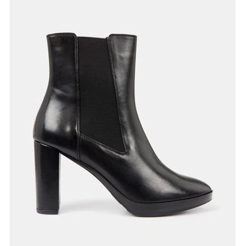 Geox Bottines Talon Walk Pleasure Cuir Noir