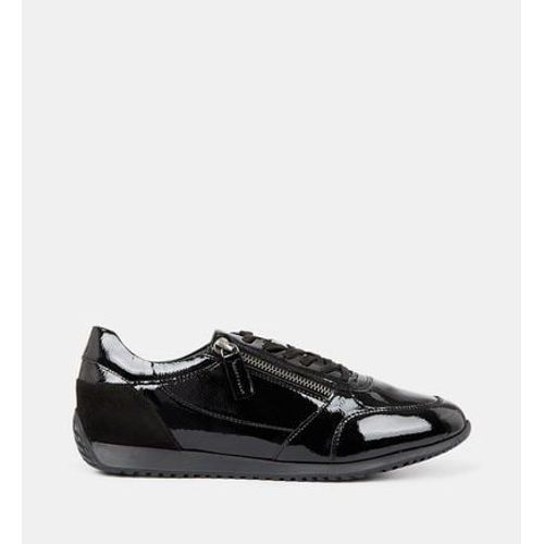Geox Baskets Basses Calithe Cuir Vernis Noir