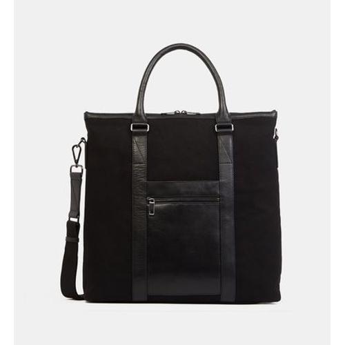 Galeries Lafayette - Sac porte-documents Gagood toile et cuir - Noir