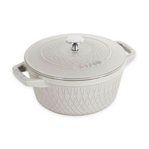 Staub - Cocotte Ø24 Cm -Twister - Truffe Blanche - Blanc