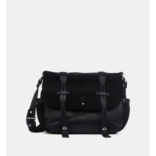Mila Louise - Sac besace cartable Aless uni et pailletÃ©   - Noir