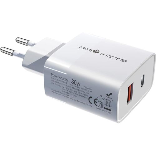 ChenQuanSarl-Chargeur Usb C 30W Pd 3.0 2 Ports Adaptateur Secteur Usb C Rapide Compatible Avec Iphone 13/13 Pro/13 Mini/ 12/12 Pro/ 12 Pro / 12 Mini/ 11 Pro/ 11 Pro /Xr/X/Xs/8 Plus/Ipad/Airpods