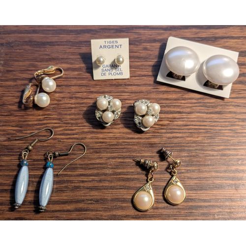 Lot De 6 Paires De Boucles D'Oreilles Vintage