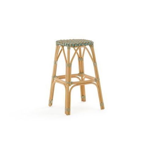 La Redoute Intérieurs - Tabouret De Bar Tressé Et Rotin H76 Cm, Musette - Vert