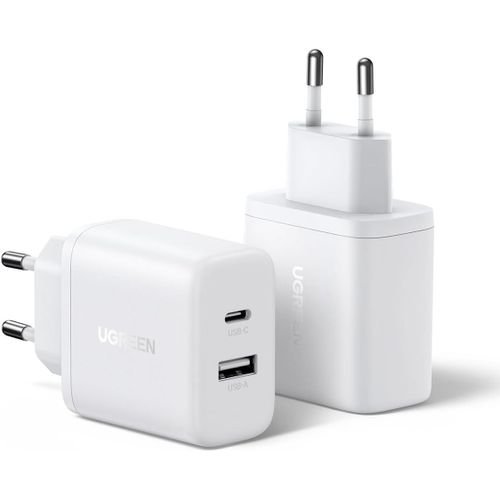 Chenquansarl-Lot De 2 Chargeur Usb C Rapide Double Ports 20w Pr Secteur Usb A Compatible Avec 16 Plus Pro 15 14 13 12 11 Galaxy S24 A15 A05s Pixel 8 7 6 Ipad Air Mini, Cable Non Inclus