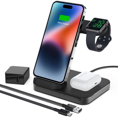Chenquansarl-Station De Chargement Sans Fil Rapide 3 En 1 Compatible Avec Apple Watch 8/7/6/Se/5/4/3, Airpods 2/3/Pro, Iphone 14/14 /14 Pro/14 Pro /13/13 Mini/13 Pro/12/11/11 Pro/X/Xr/Xs/8 Plus/8