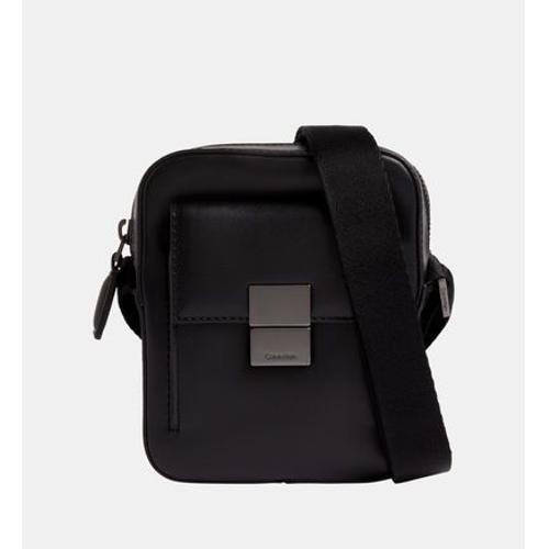 Calvin Klein - Sacoche cube enduite - Noir