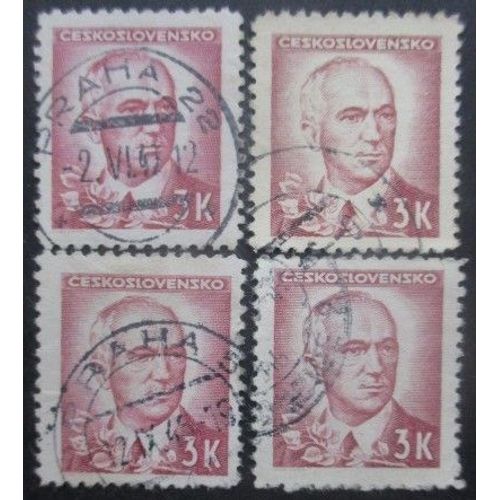 Tchecoslovaquie N°411 X 4 Oblitéré