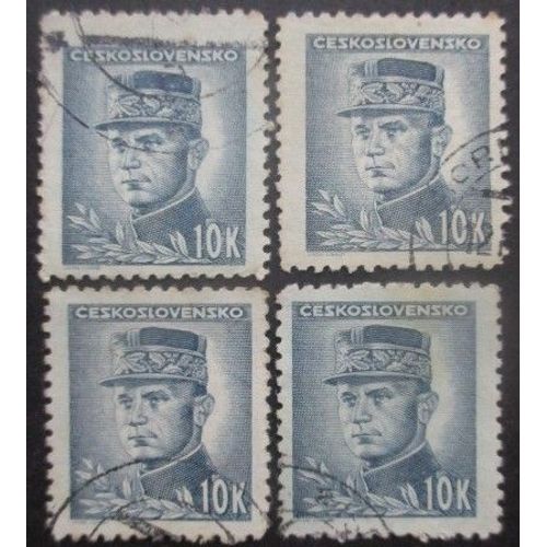 Tchecoslovaquie N°415 X 4 Oblitéré