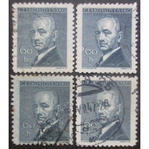 Tchecoslovaquie N°436 X 4 Oblitéré