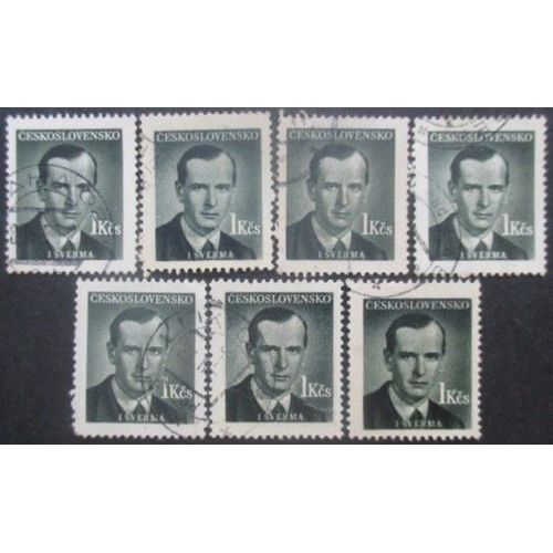 Tchecoslovaquie N°494 X 7 Oblitéré