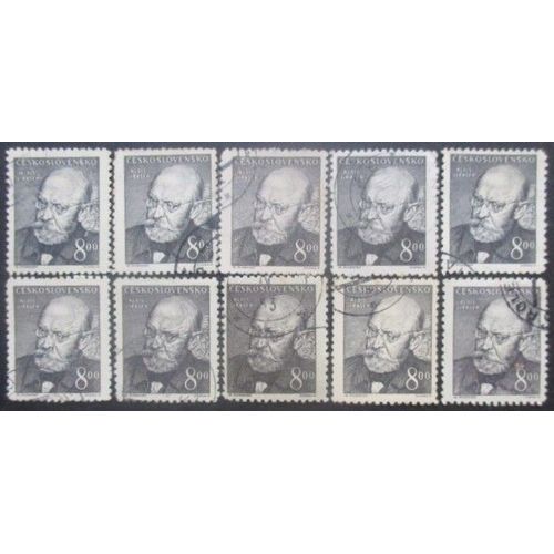 Tchecoslovaquie N°497 X 10 Oblitéré