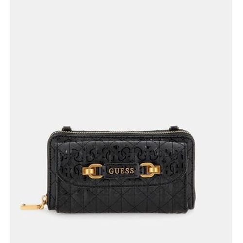Guess - Sac pochette Aveta en toile monogrammÃ©e  - Noir