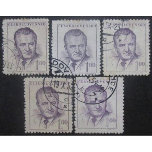 Tchecoslovaquie N°714 X 5 Oblitéré