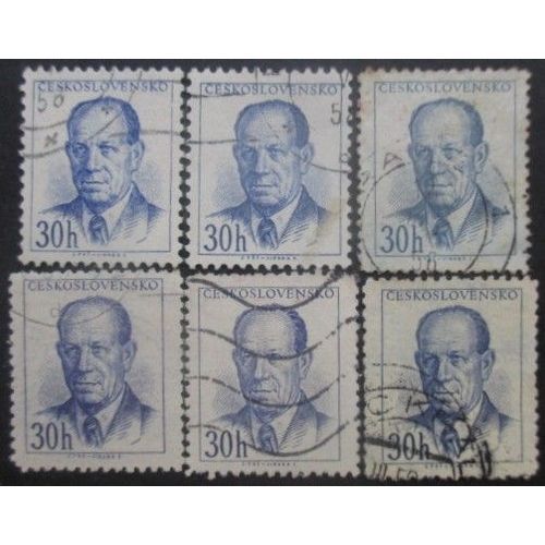 Tchecoslovaquie N°720 X 6 Oblitéré