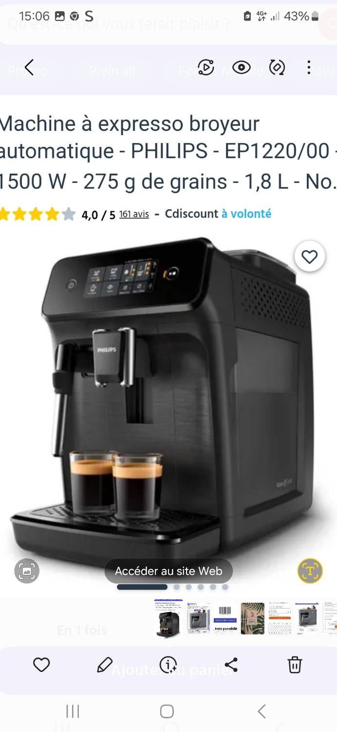 Vente cafetire grain broyeur automatique