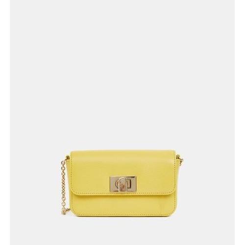 Furla - Mini sac pochette 1927 cuir grainé - Jaune