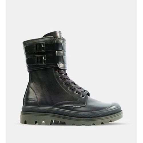 Palladium Bottines Pampa Atelier En Cuir Noir