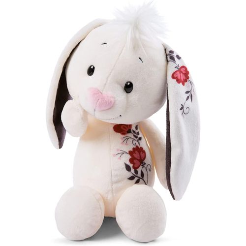 LETNERNY-Lapin En Peluche 35Cm Avec Motifs Romantiques Sur Les Oreilles ¿ Peluches Lapins Pour Filles, Garçons Et Bébés ¿ Jouets Animaux Doux À Câliner, Pour Jouer Et Offrir ¿ Doudou Moelleux