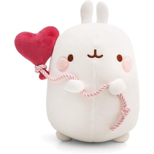 LETNERNY-Peluche Molang Avec Ballon En Forme De C?ur 12 Cm Blanc - Peluche Douce, Mignonne Peluche À Câliner, Pour Jouer, Pour Enfants Et Adultes, Une Excellente Idée De Cadeau - 61672
