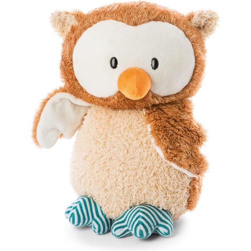 LETNERNY-Owlino Chouette Tête Pivotante De 70 Cm Filles, Garçons Et Bébés-Doudou Hibou Pour Jouer Et À Câliner-Jouet Douillet Dès La Naissance-Peluches Géantes, 47095, Marron/Vert