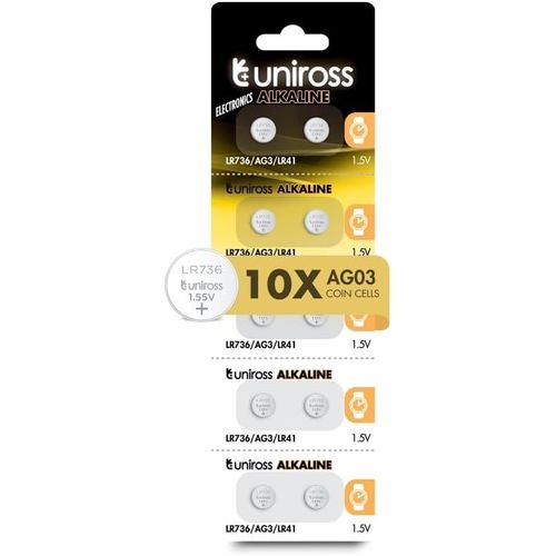 LETNERNY-Batterie Ag3 Lr736 Lr41 1,5 V Pile Alcaline À Bouton ¿ Blister De 10 Piles