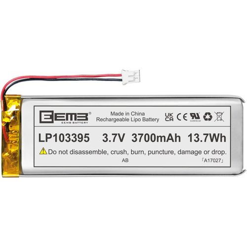 Letnerny-Batterie Lipo 3.7v 3700mah 103395 Batterie Lithium Polymère Ion Batterie Lithium Ion Polymère Rechargeable Avec Connecteur Jst (Certifié Ul Pour Cellule) (1)