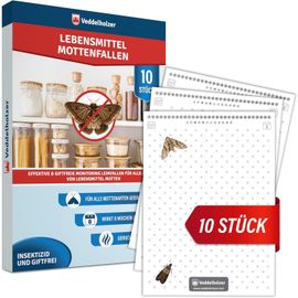 LETNERNY-10 Pièges À Mites Alimentaires Avec Phéromone Efficace Contre Les Mites Alimentaires Monitoring Des Mites Grâce Au Piège À Colle Haute Performance Protection À Long Terme 10 X 8 Semaines