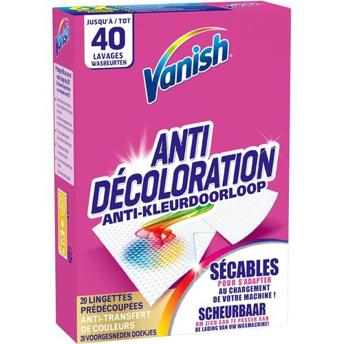 LETNERNY-Lingettes Anti Décoloration - 20 Lingettes Détachantes, Jusqu'À 40 Lavages