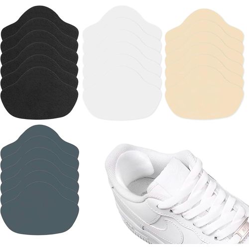 LETNERNY-Lot De 24 Patchs Autocollants Pour Talons De Chaussures, Protection Et Réparation Pour Baskets, Chaussures En Cuir Et Talons Hauts, 8,5 X 5,8 Cm, Noir, Blanc, Gris Foncé, Couleur Chair