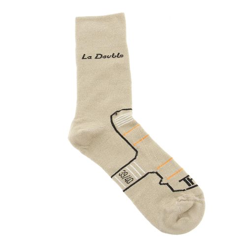 Chaussettes De Marche Randonnée Thyo Mc La Double Authentic Beige