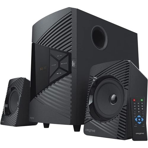 ChenQuanSarl-Sbs E2500 Système De Haut-Parleurs Hautes Performances 2.1 Bluetooth Avec Caisson De Basses Pour Télév urs Et Ordinateurs, Noir