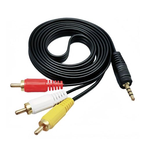 ChenQuanSarl-Câble Av Pour Caméscope 3,5 Mm Vers Rca, Cordon Adaptateur De Sortie Audio Vidéo 3,5 Mm Vers 3Rca, Pour Tv, Mp3, Dvd, Lecteurs Cd, Radios, Ordinateurs, Décodeurs Et Cinéma Maison