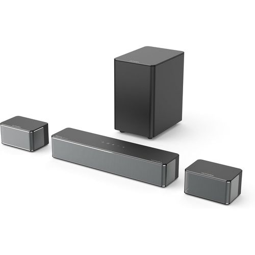 ChenQuanSarl-Barre De Son 5.1 Avec Dolby Atmos, Système De Son Surround Avec Caisson De Basse Réglable, Barre De Son Tv 410W, Bluetooth 5.3, Hdmi Earc, Optique, Aux, Poseidon D60 (D'Oc n - Très Bon)
