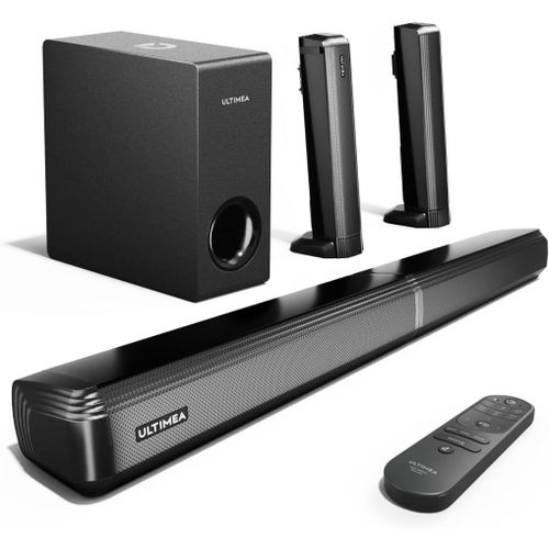 ChenQuanSarl-4.1 Barres De Son Pour Tv, Barre De Son Tv Avec Subwoofer Réglables, 2-En-1 Barre De Son Détachable, Soundbar Bluetooth 5.3, 3 Modes D'Eq, Arc/Optique/Aux, Montage Mural, Série Apollo S5