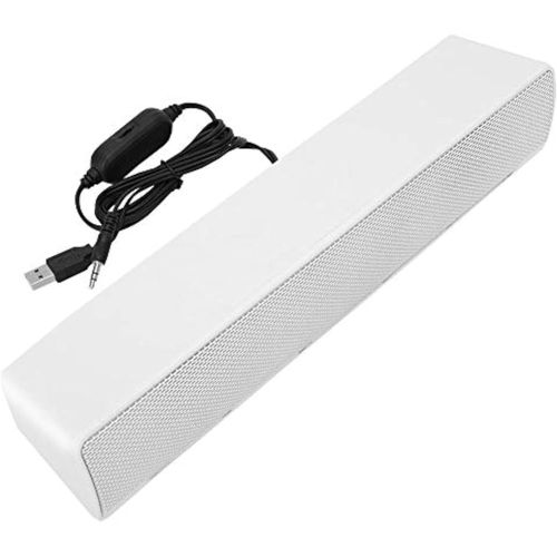 ChenQuanSarl-Barre De Son Tv Jack 3,5 Mm, Haut-Parleur De Barre De Son Pc, Haut-Parleur D'Ordinateur Filaire Usb, Caisson De Basses De Barre De Son Stéréo Pour Tv Pc Portable De Bureau Téléphones(Bla