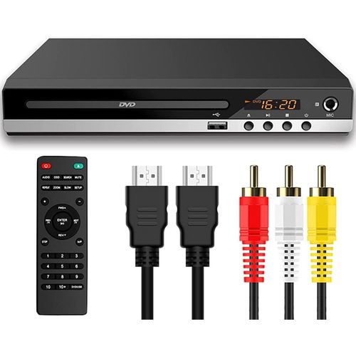 ChenQuanSarl-Lecteur Dvd Pour Tv Avec Hdmi, Lecteur Dvd Pour Télév urs Avec Toutes Les Régions Gratuites, Lecteur Cd Hdmi 1080P Avec Sortie Av, Entrée Usb.