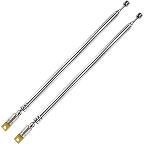 ChenQuanSarl-2 Pièces 100Cm 7 Sections Antenne Télescopique, Antenne Télescopique Portable Fm, Antennes Radio Fm Télescopiques Portables, Pour Tv Dab Am/Fm Réception Stéréo